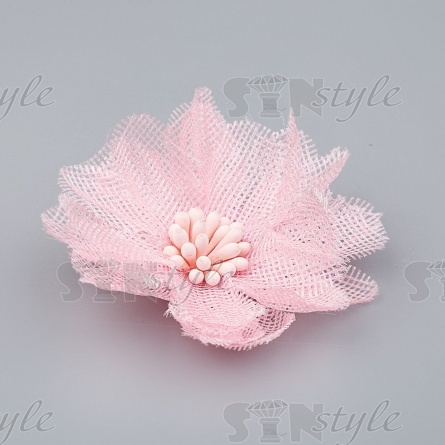 Цветочки декоративные, цвет розовый, диаметр 40 мм фото 1