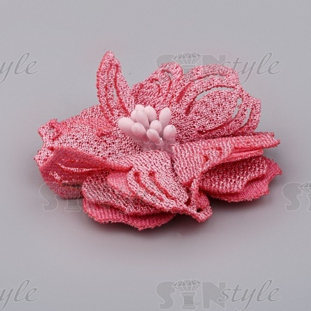 Цветочки декоративные, цвет грязно-розовый, диаметр 40 мм фото 2