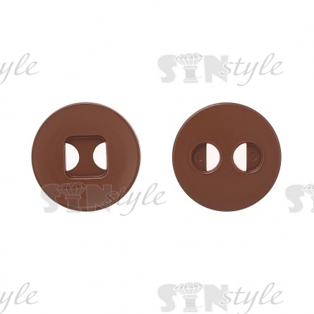 Пуговица пластиковая на два прокола, размер 44L, цвет кофейный фото 2