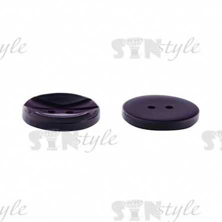 Пуговица пластиковая на два прокола, фиолетовая, 34L фото 3