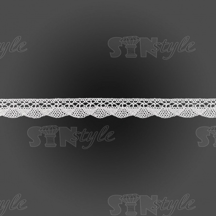 Кружево вязаное плетеное, ширина 20 мм, цвет белый, намотка 15 ярдов фото 1