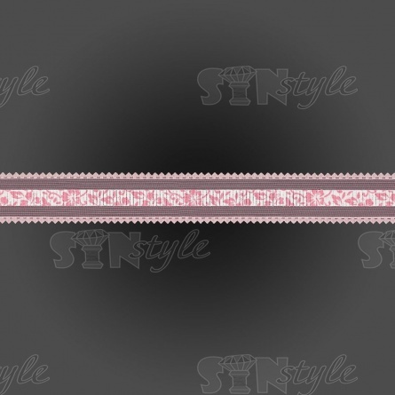 Декоративная капроновая лента с фигурной каймой, ширина 25 мм, цвет розовый, намотка 25 ярдов фото 2