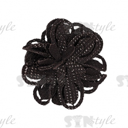 Цветочки декоративные, цвет черный, размер 40 мм,  фото 1