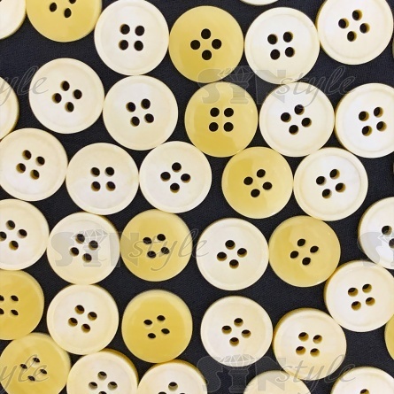 Пуговица пластиковая на четыре прокола, размер 24L, цвет бежевый градиент фото 3