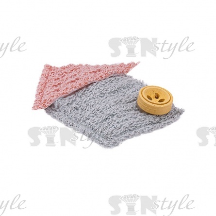 Аппликация 3D "Домик", цвет мятный+грязно-розовый, размер 35х38 мм фото 2