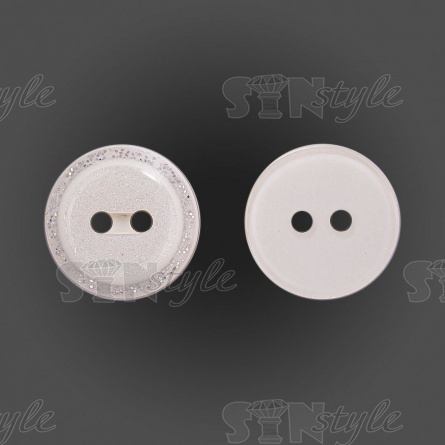 Пуговица пластиковая на два прокола, 20L, цвет молоко фото 1