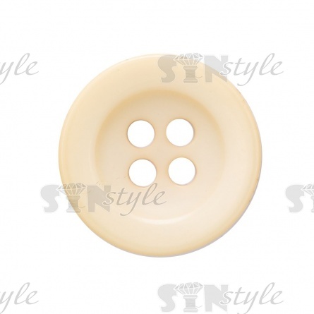 Пуговица пластиковая на четыре прокола, молочная, 40L фото 2