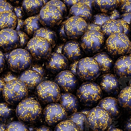 Бусины под жемчуг прибивные с золотым напылением, размер 6 мм, цвет темно-синий, вес 500 г  фото 3