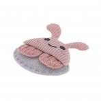 Аппликация 3D "Зайчик", цвет серый+грязно-розовый, размер 40х45 мм фото 2