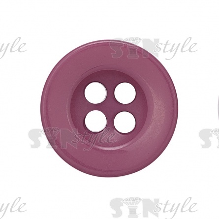 Пуговица пластиковая на четыре прокола, сиреневая, 34L фото 2