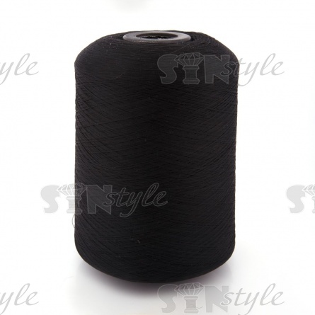 Нитки полиэстер 150D/1, цвет B (черный) фото 1