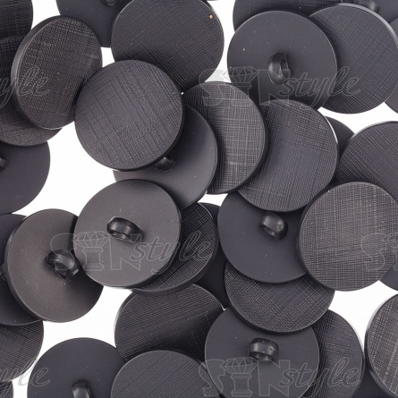 Пуговица пластиковая на ножке, 48L, черная фото 3