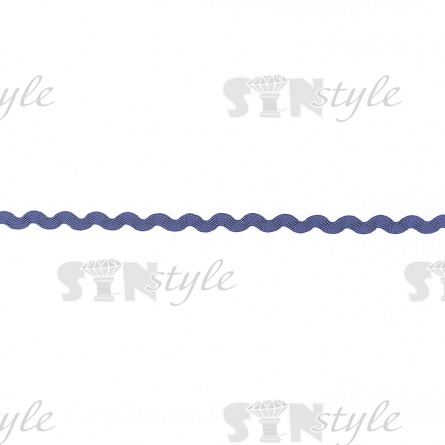 Декоративная тесьма вьюнок, ширина 8 мм, намотка 15 ярдов, цвет темно-синий (№38) фото 1