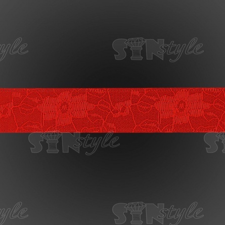 Декоративная лента двухслойная, цвет красный, ширина 25 мм, намотка 20 ярдов фото 3