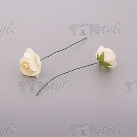 Цветочки декоративные, цвет шампань, размер 20 мм, 144 шт/уп фото 2