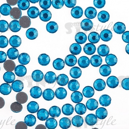 Стразы термоклеевые стеклянные SS20, форма круг, цвет бирюзовый (905), 720 шт/уп фото 1
