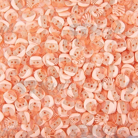 Пуговица пластиковая на два прокола, размер 20L, цвет №10 (персиковый) фото 3