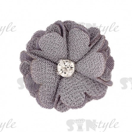 Цветочки декоративные, цвет серый, размер 40 мм,  фото 1