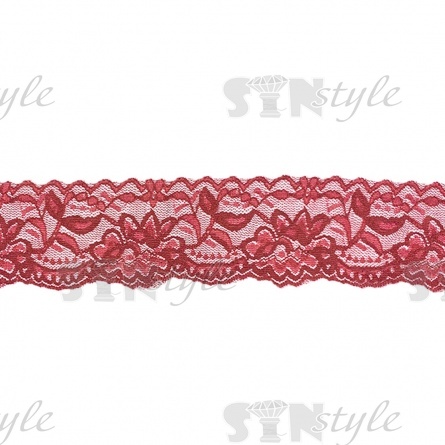 Кружево эластичное, ширина 5,5 см, цвет , намотка 15 ярдов, материал лайкра фото 1