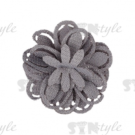 Цветочки декоративные, цвет серый, размер 40 мм,  фото 1