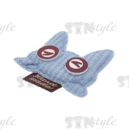 Аппликация 3D "Котик", цвет синий, размер 35х33 мм фото 2