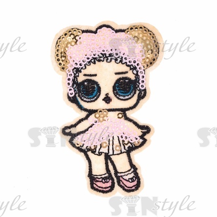 Термоаппликация текстильная, синтетическая, размер 50х80 мм фото 1