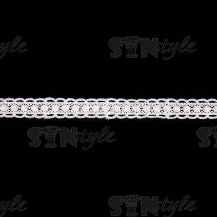 Кружево ажурное матовая нить, ширина 20 мм, цвет белый, намотка 15 ярдов фото 1