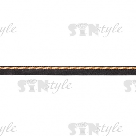 Декоративнвя тесьма отделочная с узором, цвет коричневый+светло-коричневый, ширина 10 мм, намотка 15 ярдов фото 2