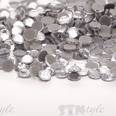 Стразы термоклеевые стеклянные SS12, форма круг, цвет прозрачный кристалл, 1 440 шт/уп фото 3