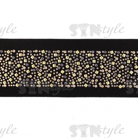 Резинка декоративная, ширина 60 мм, цвет черный, намотка 50 метров фото 1