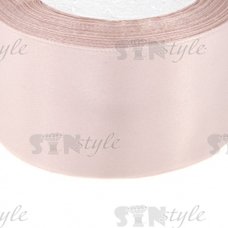 Декоративная лента атласная, ширина 50 мм, длина 25 ярдов, цвет грязно-розовый (№092) фото 2
