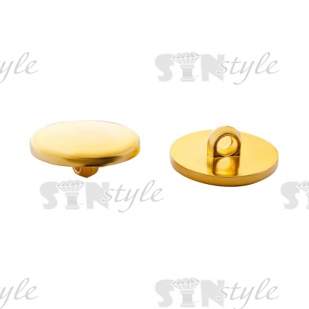 Пуговица пластиковая на ножке круглой формы, золотая, 20L фото 2