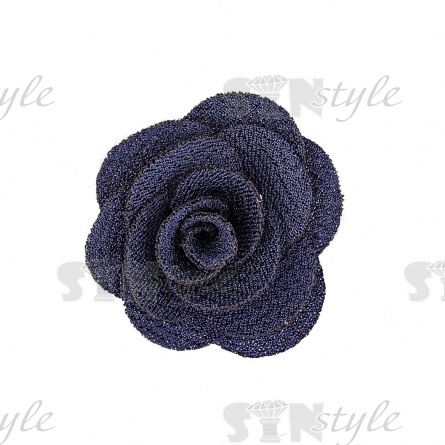 Цветочки декоративные, цвет темно-синий, размер 40 мм,  фото 1