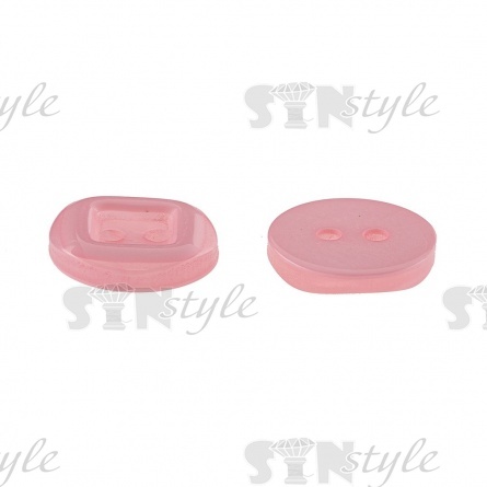 Пуговица пластиковая на два прокола, 20L, цвет розовый фото 2