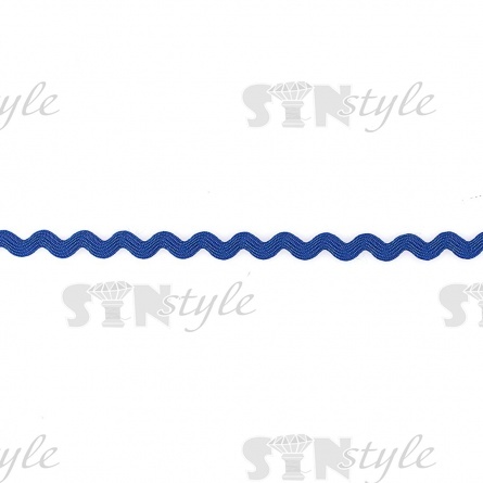 Декоративная тесьма вьюнок, ширина 8 мм,  намотка 25 метров, цвет синий (№15) фото 1