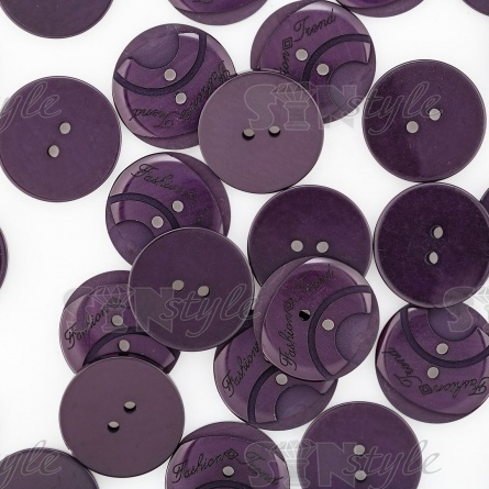 Пуговица пластиковая на два прокола, размер 40L, цвет фиолетовый фото 4
