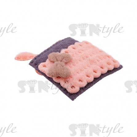 Аппликация 3D "Сумочка", цвет грязно-розовый, размер 38х45 мм фото 2