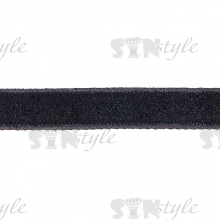 Лента бархатная, ширина 10 мм, цвет черный, намотка 50 ярдов фото 2