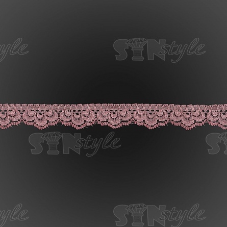 Кружево эластичное, ширина 20 мм, цвет розовый, намотка 15 ярдов фото 1