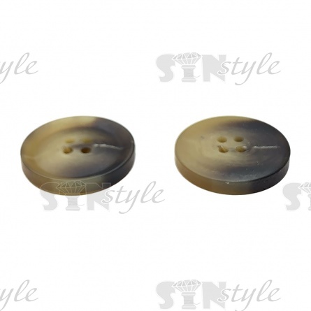 Пуговица пластиковая на четыре прокола, размер 44L, цвет коричневый фото 2