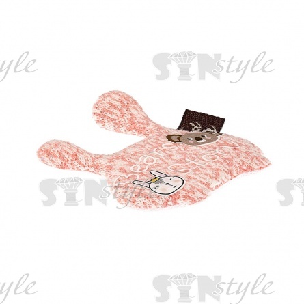 Аппликация 3D "Зайчик", цвет грязно-розовый, размер 40х48 мм фото 2