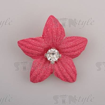 Цветочки декоративные, цвет бордо, размер 23 мм,  фото 3