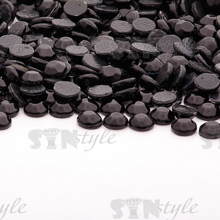 Стразы термоклеевые акриловые SS16, цвет черный,500гр/уп фото 1