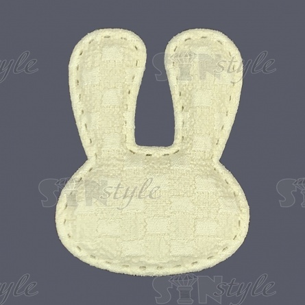 Аппликация 3D "Зайчик", цвет шампань, размер 41х55 мм фото 1