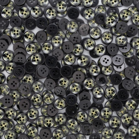 Пуговица пластиковая на четыре прокола, размер 18L фото 4