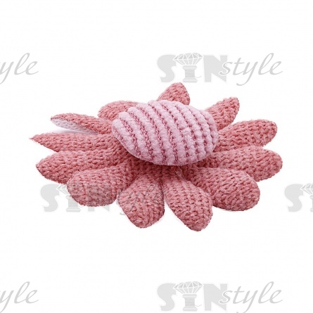 Аппликация 3D "Цветочек", цвет грязно-розовый, размер 38 мм фото 2