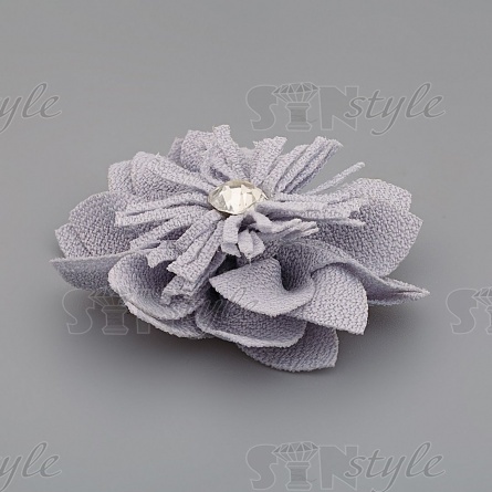 Цветочки декоративные, цвет серый, размер 45 мм, фото 2