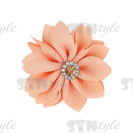 Цветочки декоративные, цвет персиковый, размер 45 мм,  фото 1