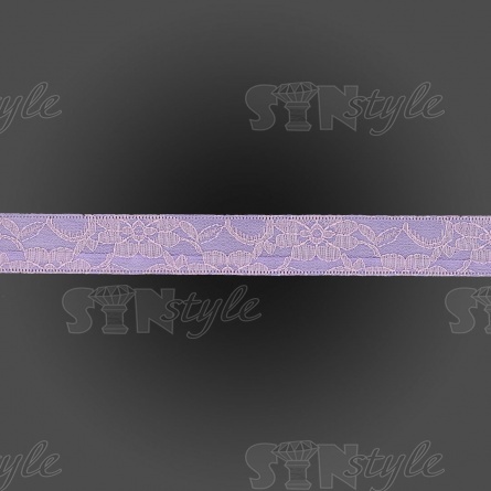 Декоративная лента двухслойная, цвет фиолетовый, ширина 25 мм, намотка 20 ярдов фото 2