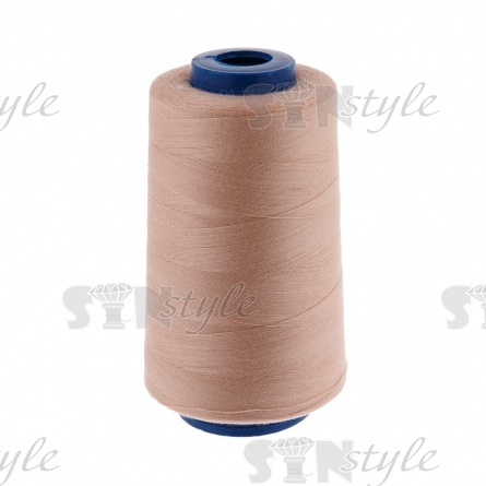 Нитки полиэстер 40/2, цвет №1551,(светло-персиковый), катушка  фото 1